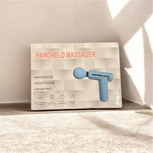 RoHS Mini Massage Gun Deep Muscle Portable  USB Charging Blue